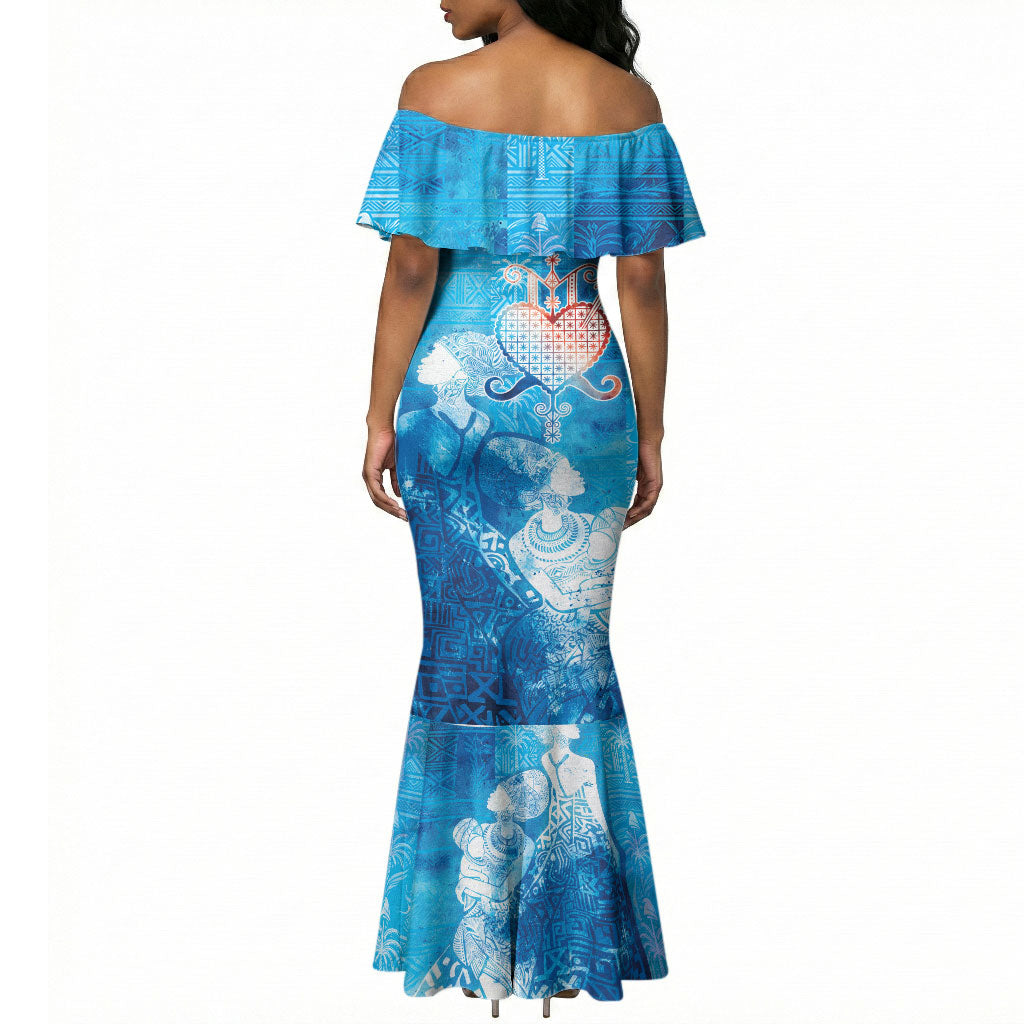 Afro Erzulie Dantor Veve Mermaid Dress Mother Goddess
