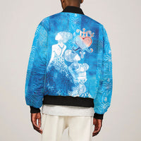 Afro Erzulie Dantor Veve Sleeve Zip Bomber Jacket Mother Goddess