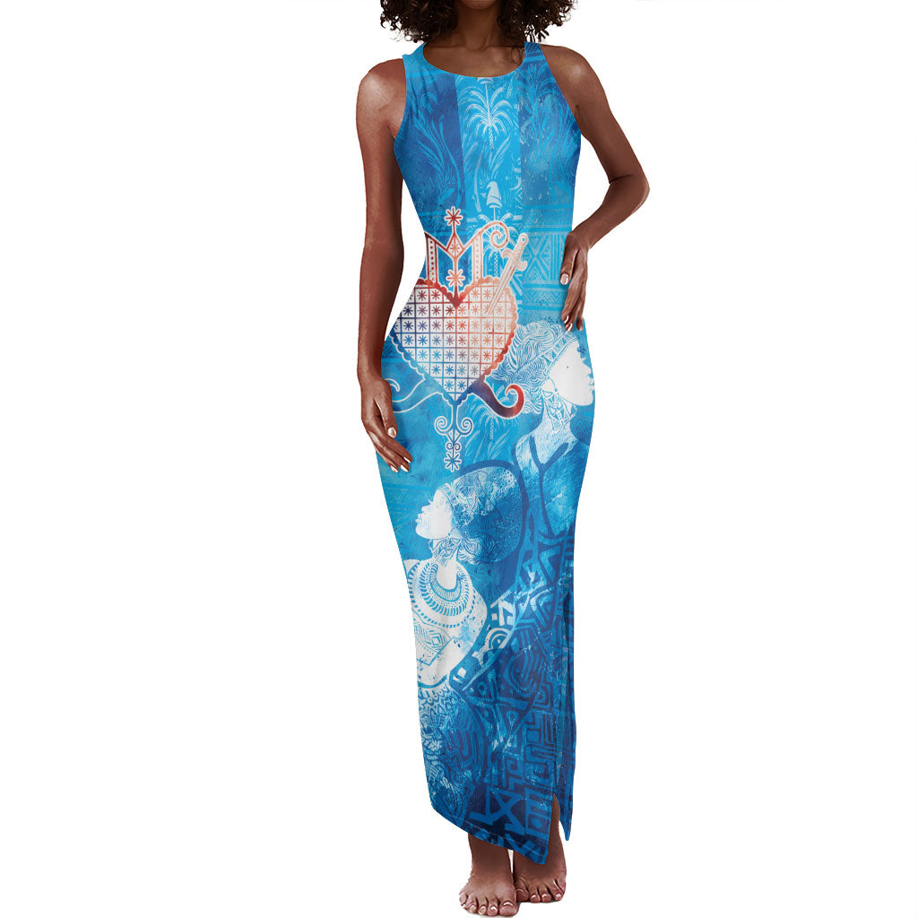 Afro Erzulie Dantor Veve Tank Maxi Dress Mother Goddess