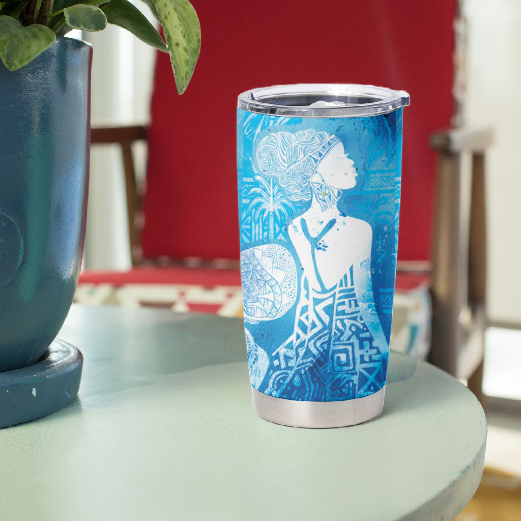 Afro Erzulie Dantor Veve Tumbler Cup Mother Goddess