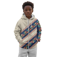 Zimbabwe Heritage Kid Hoodie Screen Print Animals Motif