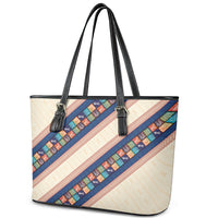 Zimbabwe Heritage Leather Tote Bag Screen Print Animals Motif