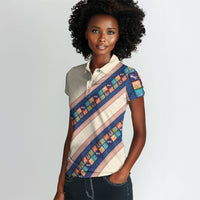 Zimbabwe Heritage Women Polo Shirt Screen Print Animals Motif