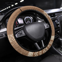 Tonga Ngatu Steering Wheel Cover Tokelau Classic Motifs - Wonder Print Shop