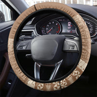 Tonga Ngatu Steering Wheel Cover Tokelau Classic Motifs - Wonder Print Shop