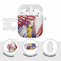 Croatia Football WC2026 White AirPods Case Hrvatska Grunge Checkerboard - Wonder Print Shop