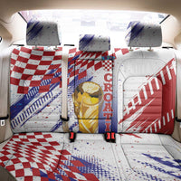 Croatia Football WC2026 White Back Car Seat Cover Hrvatska Grunge Checkerboard - Wonder Print Shop
