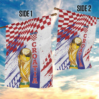 Croatia Football WC2026 White Garden Flag Hrvatska Grunge Checkerboard - Wonder Print Shop