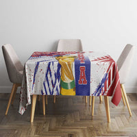 Croatia Football WC2026 White Tablecloth Hrvatska Grunge Checkerboard - Wonder Print Shop