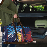 Croatia Football WC2026 Blue Travel Bag Hrvatska Grunge Checkerboard - Wonder Print Shop