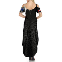 Personalised New Zealand Rugby Summer Maxi Dress Aotearoa World Cup 2023 Champions - Wonder Print Shop