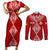 Personalised Kolisi Tonga Atele Couples Matching Short Sleeve Bodycon Dress and Long Sleeve Button Shirts Tongan Kupesi - Special LT7 - Wonder Print Shop
