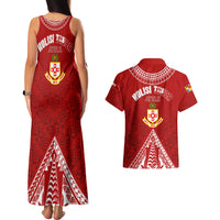 Personalised Kolisi Tonga Atele Couples Matching Tank Maxi Dress And Hawaiian Shirt Tongan Kupesi - Special LT7 - Wonder Print Shop