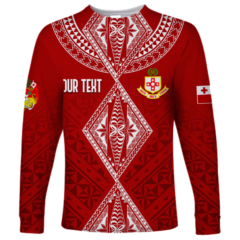 Personalised Kolisi Tonga Atele Long Sleeve Shirt Tongan Kupesi - Special - Wonder Print Shop