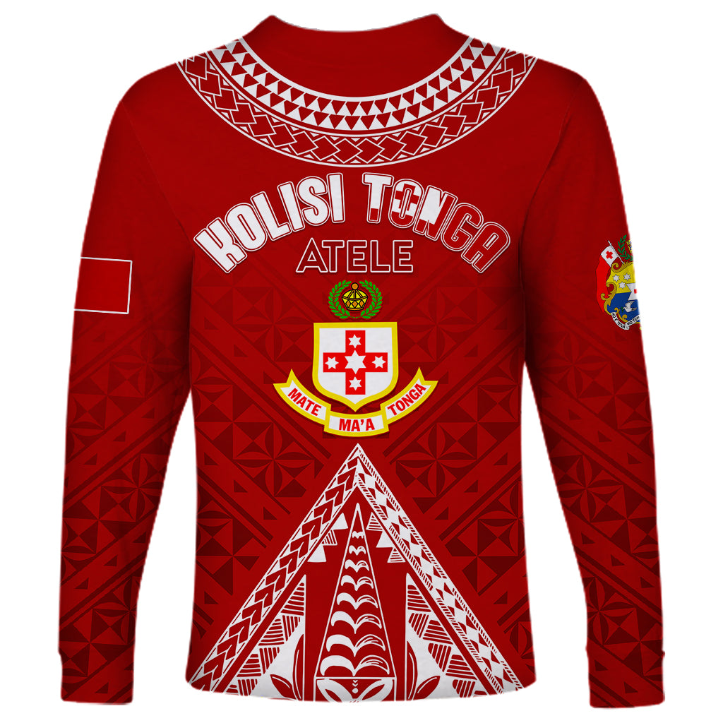 Personalised Kolisi Tonga Atele Long Sleeve Shirt Tongan Kupesi - Special - Wonder Print Shop