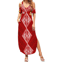Personalised Kolisi Tonga Atele Summer Maxi Dress Tongan Kupesi - Special - Wonder Print Shop