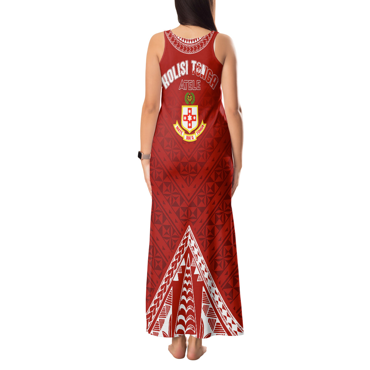 Personalised Kolisi Tonga Atele Tank Maxi Dress Tongan Kupesi - Special - Wonder Print Shop