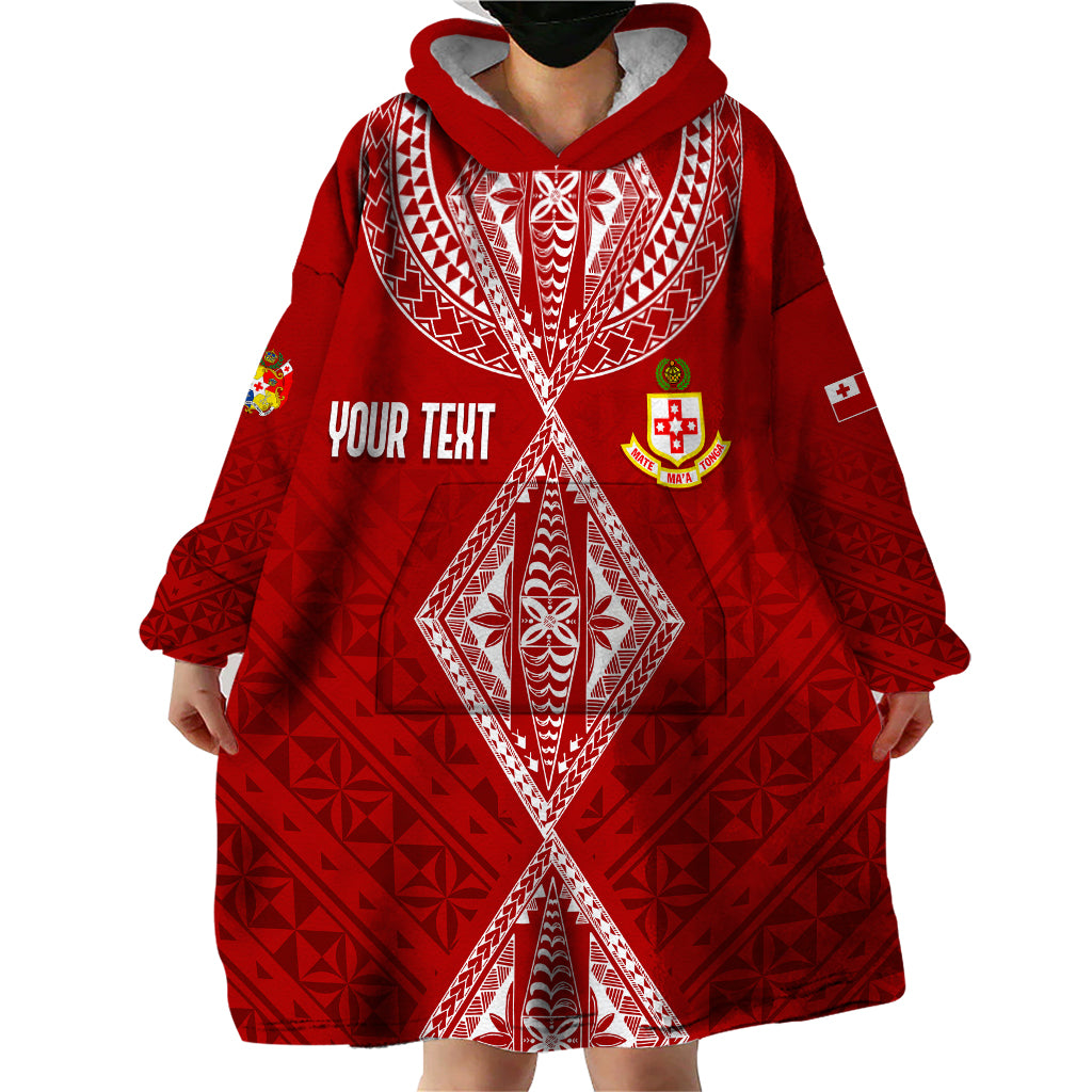 Personalised Kolisi Tonga Atele Wearable Blanket Hoodie Tongan Kupesi - Special - Wonder Print Shop