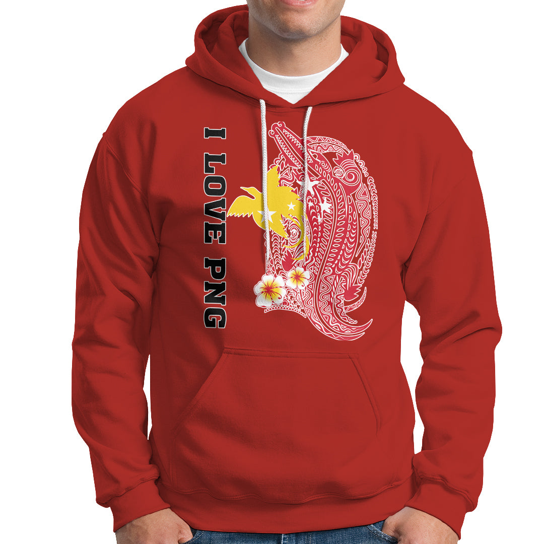 Papua New Guinea Hoodie Tribal Crocodile - I Love PNG - Wonder Print Shop