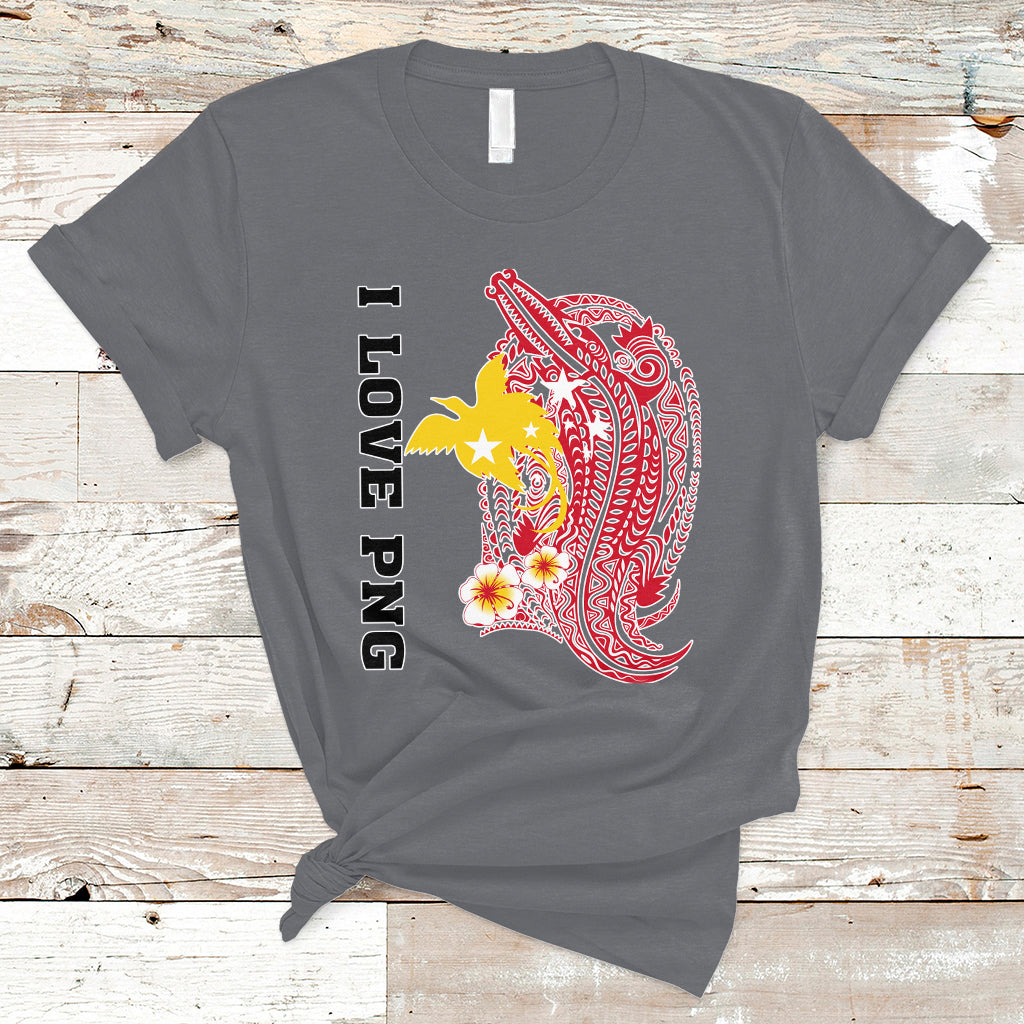 Papua New Guinea T Shirt Tribal Crocodile - I Love PNG - Wonder Print Shop