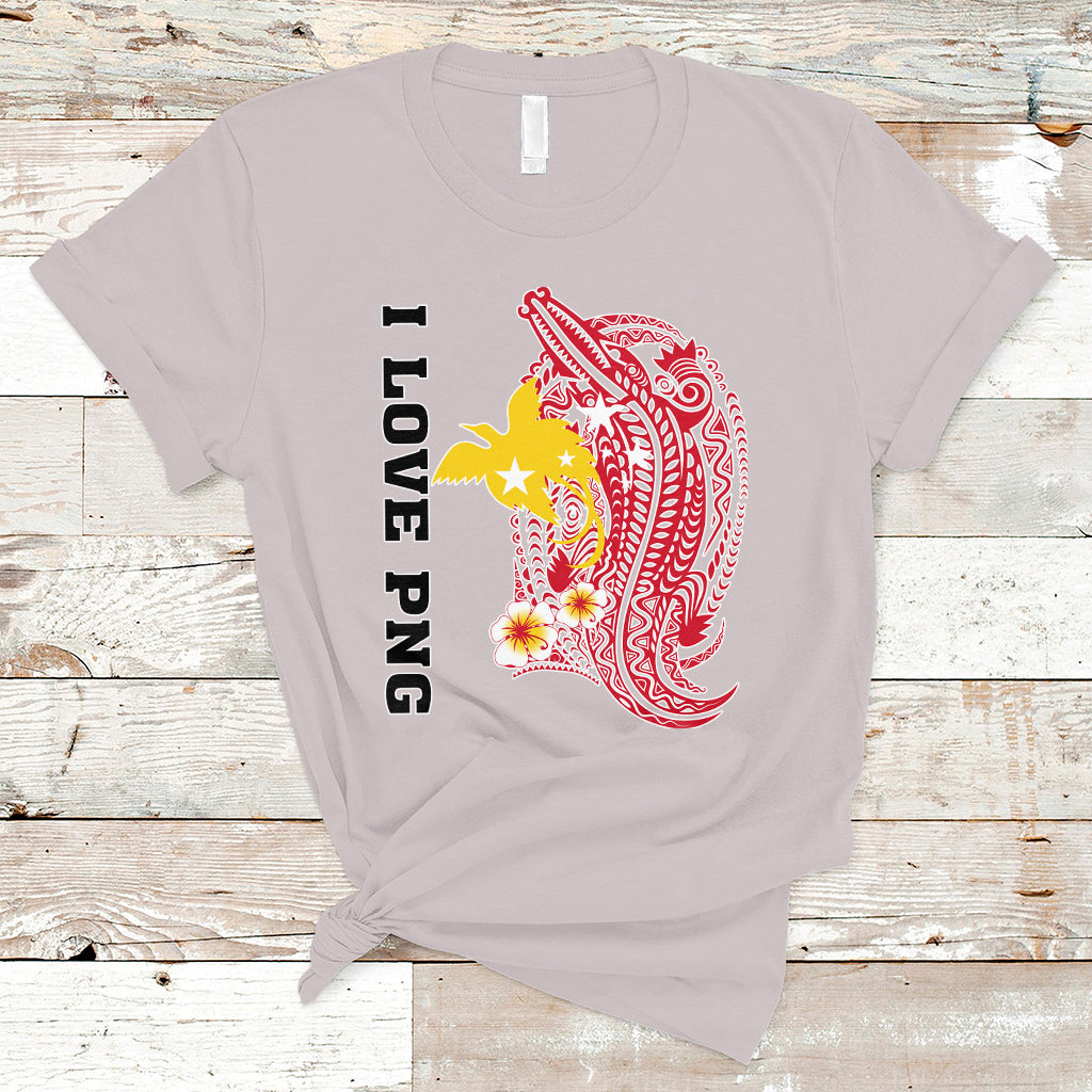 Papua New Guinea T Shirt Tribal Crocodile - I Love PNG - Wonder Print Shop