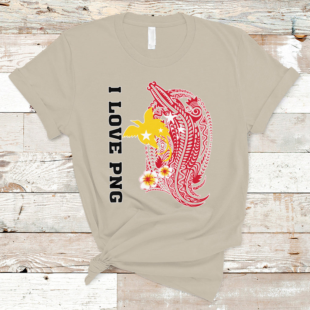 Papua New Guinea T Shirt Tribal Crocodile - I Love PNG - Wonder Print Shop