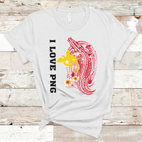 Papua New Guinea T Shirt Tribal Crocodile - I Love PNG - Wonder Print Shop