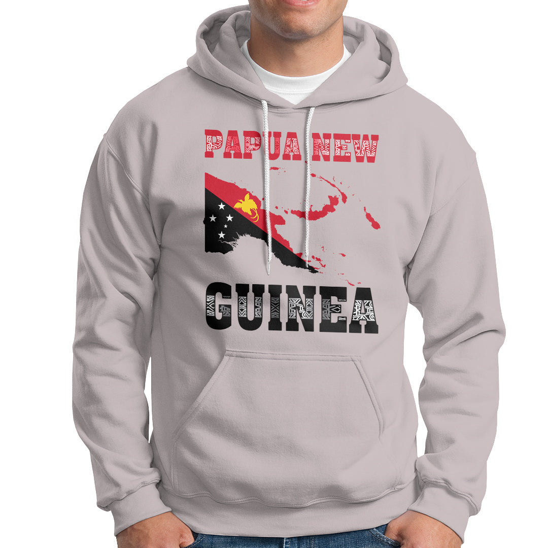 Papua New Guinea Hoodie PNG Map Mix Flag Color - Wonder Print Shop