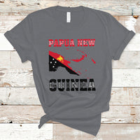 Papua New Guinea T Shirt PNG Map Mix Flag Color - Wonder Print Shop