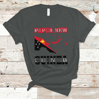 Papua New Guinea T Shirt PNG Map Mix Flag Color - Wonder Print Shop