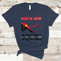 Papua New Guinea T Shirt PNG Map Mix Flag Color - Wonder Print Shop