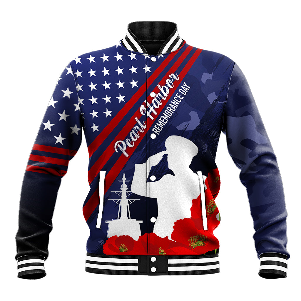 Pearl Harbor Remembrance Day Baseball Jacket Poppy Mix Style LT7 - Wonder Print Shop