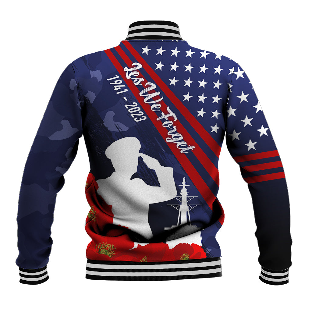 Pearl Harbor Remembrance Day Baseball Jacket Poppy Mix Style LT7 - Wonder Print Shop