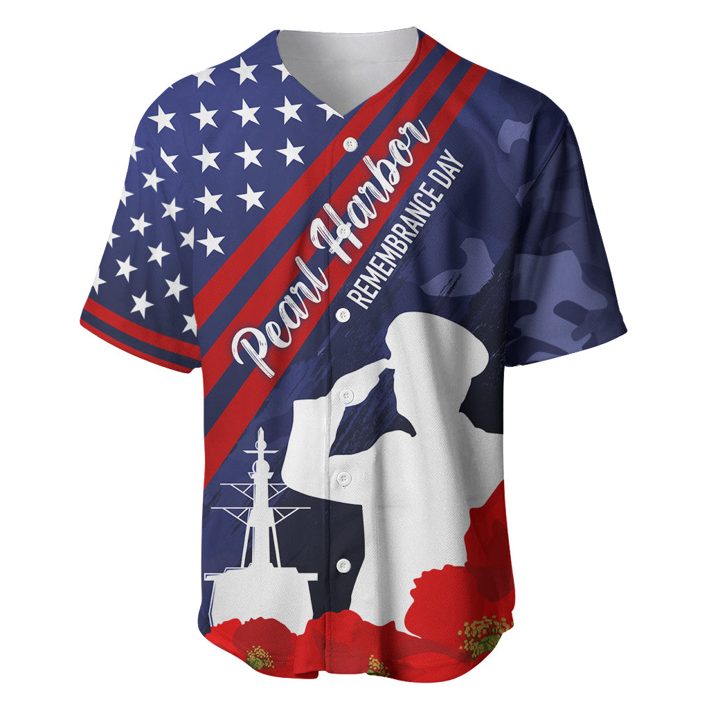 Pearl Harbor Remembrance Day Baseball Jersey Poppy Mix Style LT7 - Wonder Print Shop