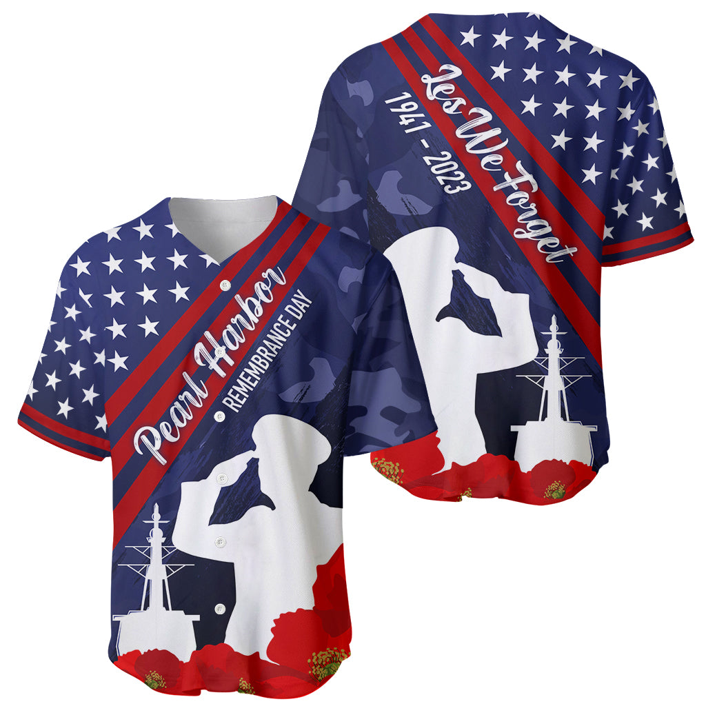 Pearl Harbor Remembrance Day Baseball Jersey Poppy Mix Style LT7 - Wonder Print Shop