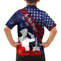 Pearl Harbor Remembrance Day Family Matching Off Shoulder Short Dress and Hawaiian Shirt Poppy Mix Style LT7 - Wonder Print Shop