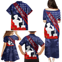 Pearl Harbor Remembrance Day Family Matching Puletasi Dress and Hawaiian Shirt Poppy Mix Style - Wonder Print Shop
