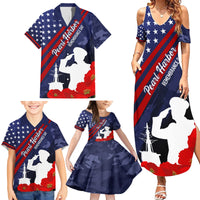 Pearl Harbor Remembrance Day Family Matching Summer Maxi Dress and Hawaiian Shirt Poppy Mix Style - Wonder Print Shop