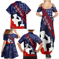 Pearl Harbor Remembrance Day Family Matching Summer Maxi Dress and Hawaiian Shirt Poppy Mix Style - Wonder Print Shop