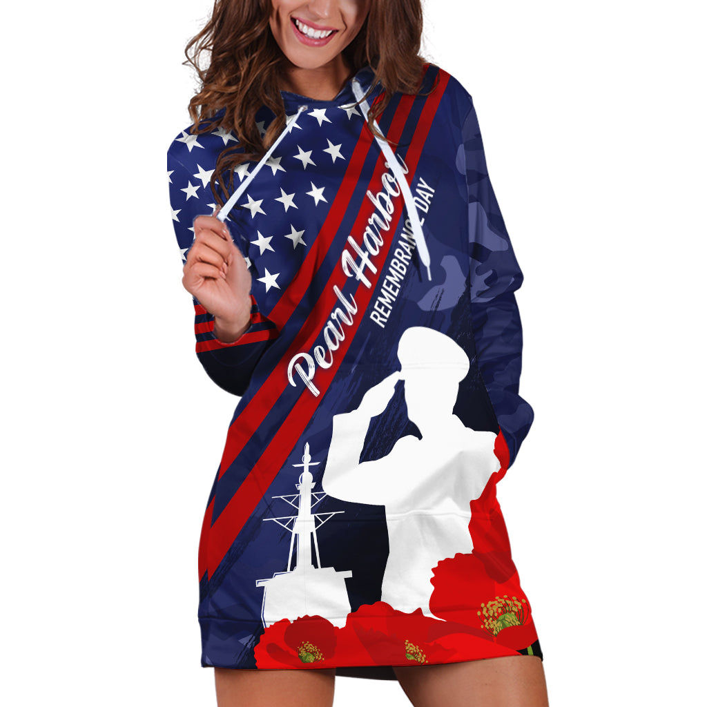 Pearl Harbor Remembrance Day Hoodie Dress Poppy Mix Style - Wonder Print Shop