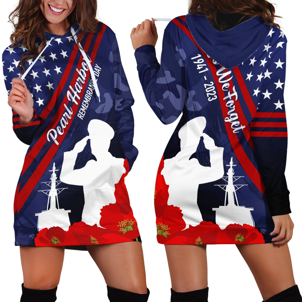 Pearl Harbor Remembrance Day Hoodie Dress Poppy Mix Style - Wonder Print Shop