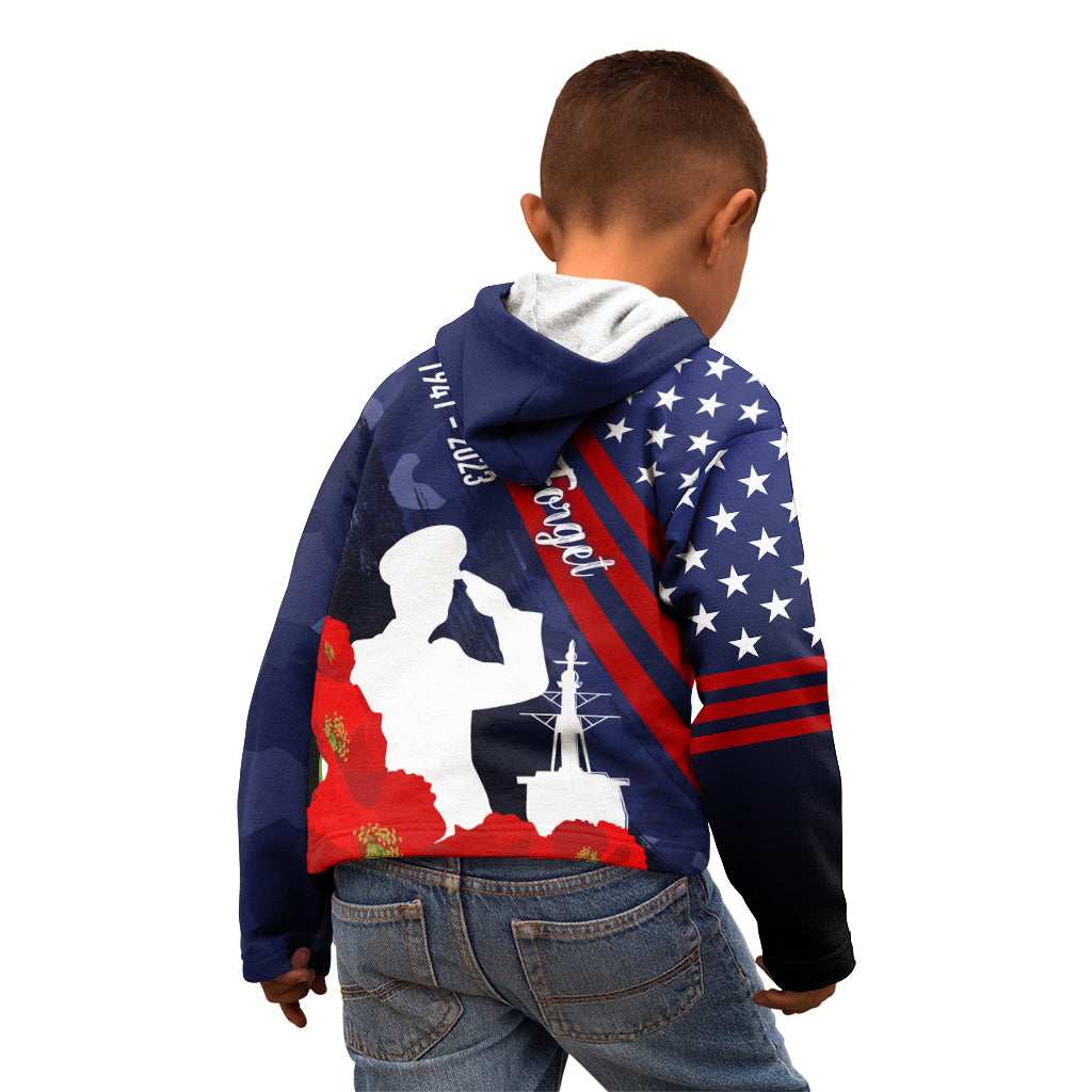 Pearl Harbor Remembrance Day Kid Hoodie Poppy Mix Style - Wonder Print Shop