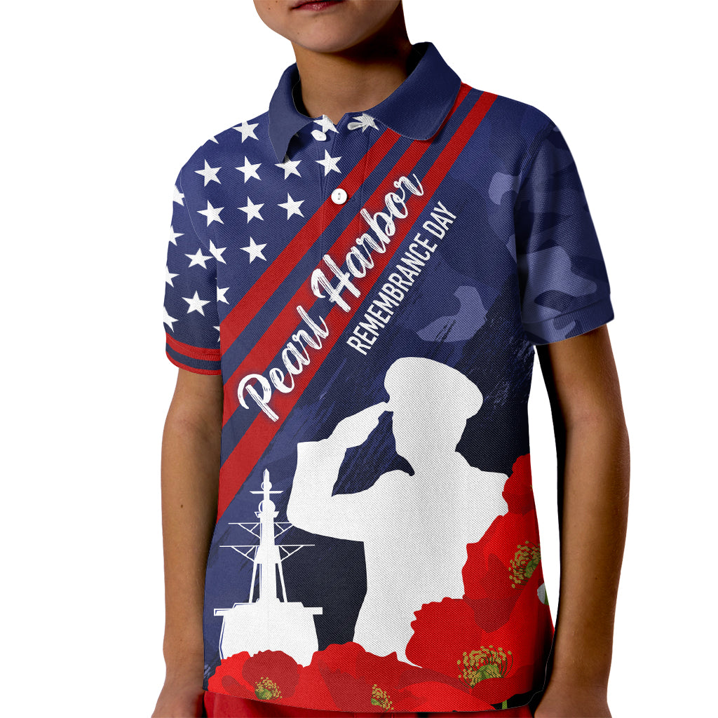 Pearl Harbor Remembrance Day Kid Polo Shirt Poppy Mix Style - Wonder Print Shop