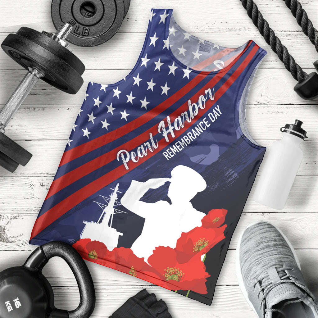 Pearl Harbor Remembrance Day Men Tank Top Poppy Mix Style - Wonder Print Shop