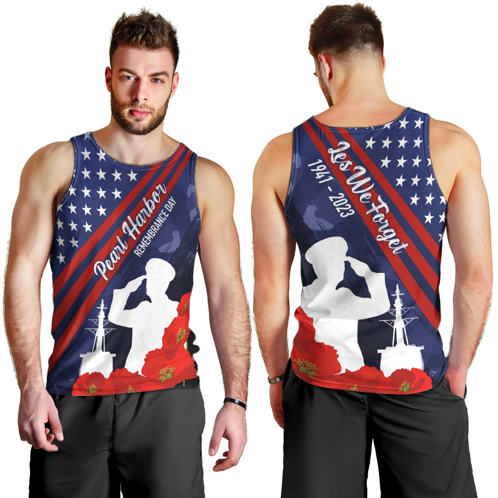 Pearl Harbor Remembrance Day Men Tank Top Poppy Mix Style - Wonder Print Shop