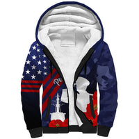 Pearl Harbor Remembrance Day Sherpa Hoodie Poppy Mix Style - Wonder Print Shop