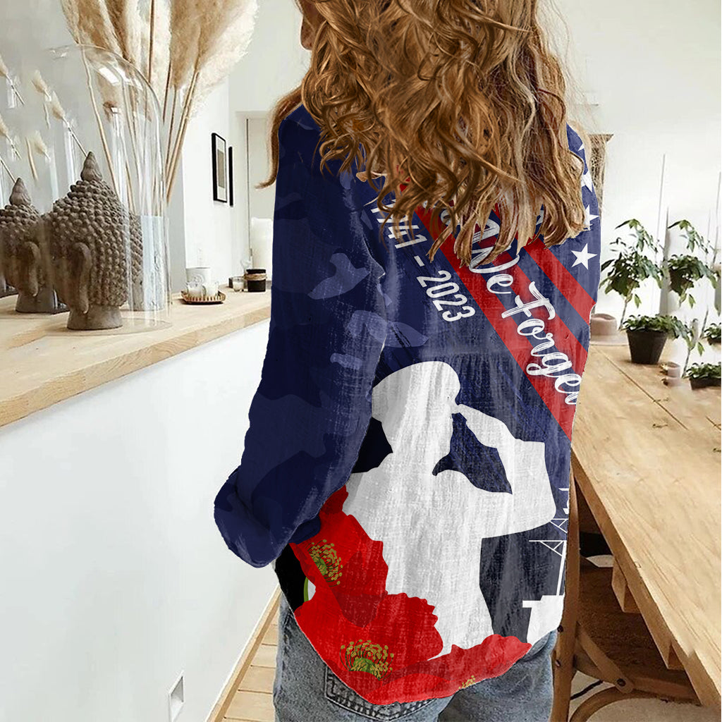 Pearl Harbor Remembrance Day Women Casual Shirt Poppy Mix Style - Wonder Print Shop