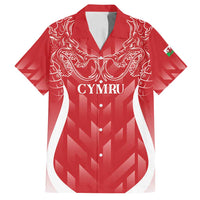 Wales Rugby Personalised Family Matching Long Sleeve Bodycon Dress and Hawaiian Shirt Heraldic Dragon Basic Red