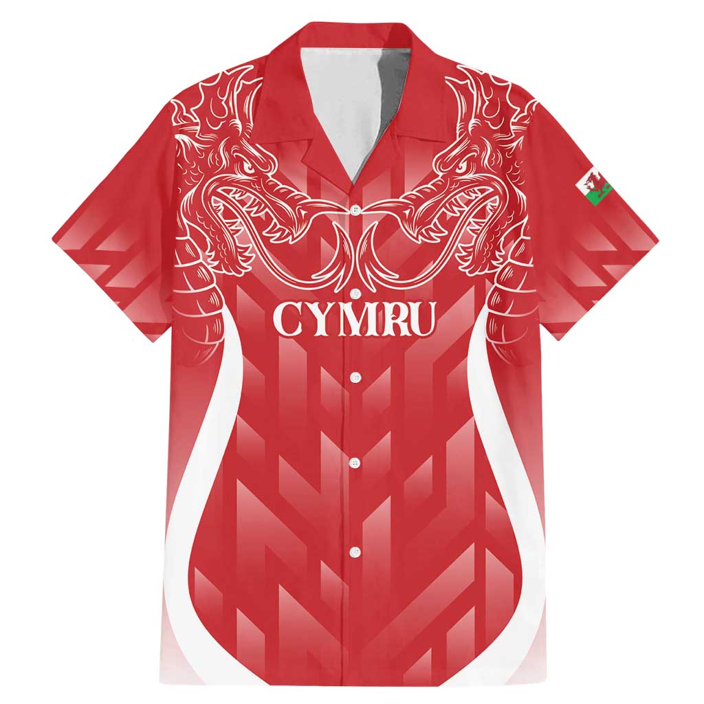 Wales Rugby Personalised Family Matching Mermaid Dress and Hawaiian Shirt Heraldic Dragon Basic Red