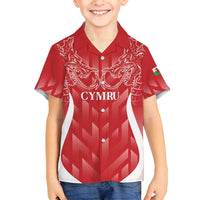 Wales Rugby Personalised Family Matching Off Shoulder Short Dress and Hawaiian Shirt Heraldic Dragon Basic Red LT7 - Wonder Print Shop